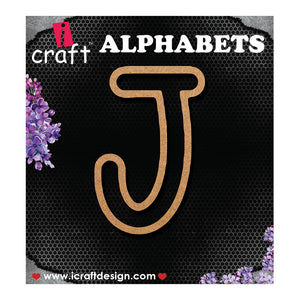 iCraft Wooden Outline Alphabets- J
