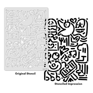 iCraft Multi-Surface Stencils - Perfect for Walls, DIY & Resin Art Projects | Reusable |A4 Stencil-12009
