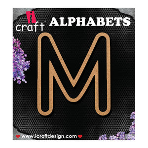 iCraft Wooden Outline Alphabets- M