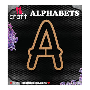 iCraft Wooden Outline Alphabets- A