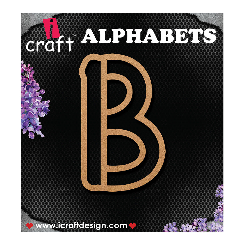 iCraft Wooden Outline Alphabets- B
