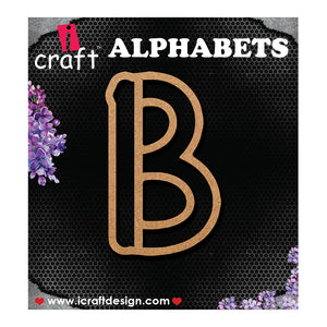 iCraft Wooden Outline Alphabets- B