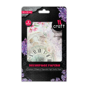 iCraft Decoupage Paper Pack - Dual-Sheet Set for Resin Art & Furniture Upcycling and DIY’s - 3006