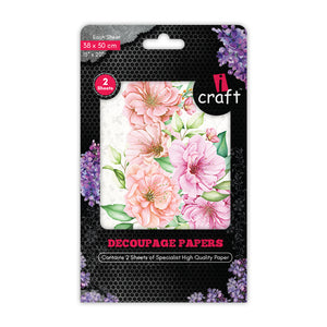 iCraft Decoupage Paper Pack - Dual-Sheet Set for Resin Art & Furniture Upcycling and DIY’s - 3008