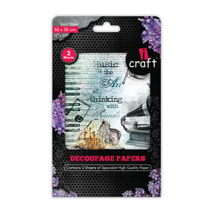 iCraft Decoupage Paper Pack - Dual-Sheet Set for Resin Art & Furniture Upcycling and DIY’s - 3011