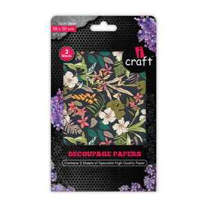 iCraft Decoupage Paper Pack - Dual-Sheet Set for Resin Art & Furniture Upcycling and DIY’s -3014 - 3014