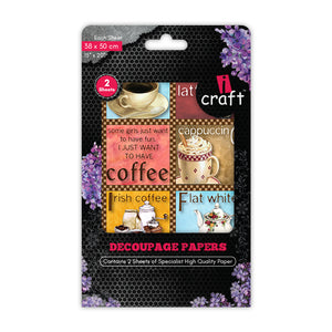 iCraft Decoupage Paper Pack - Dual-Sheet Set for Resin Art & Furniture Upcycling and DIY’s - 3016