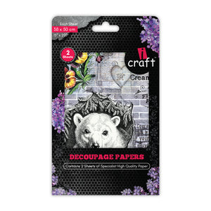 iCraft Decoupage Paper Pack - Dual-Sheet Set for Resin Art & Furniture Upcycling and DIY’s - 3026