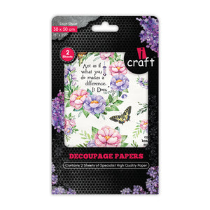 iCraft Decoupage Paper Pack - Dual-Sheet Set for Resin Art & Furniture Upcycling and DIY’s - 3030