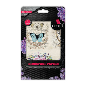 iCraft Decoupage Paper Pack - Dual-Sheet Set for Resin Art & Furniture Upcycling and DIY’s - 3033