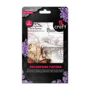 iCraft Decoupage Paper Pack - Dual-Sheet Set for Resin Art & Furniture Upcycling and DIY’s - 3038