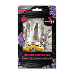 iCraft Decoupage Paper Pack - Dual-Sheet Set for Resin Art & Furniture Upcycling and DIY’s - 3039