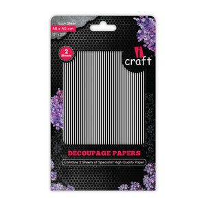 iCraft Decoupage Paper Pack - Dual-Sheet Set for Resin Art & Furniture Upcycling and DIY’s - 3040