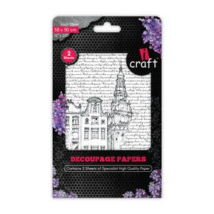 iCraft Decoupage Paper Pack - Dual-Sheet Set for Resin Art & Furniture Upcycling and DIY’s - 3041