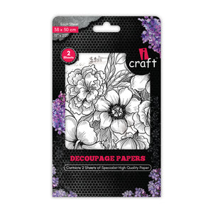 iCraft Decoupage Paper Pack - Dual-Sheet Set for Resin Art & Furniture Upcycling and DIY’s - 3042