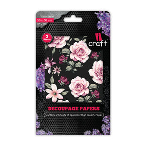 iCraft Decoupage Paper Pack - Dual-Sheet Set for Resin Art & Furniture Upcycling and DIY’s - 3043