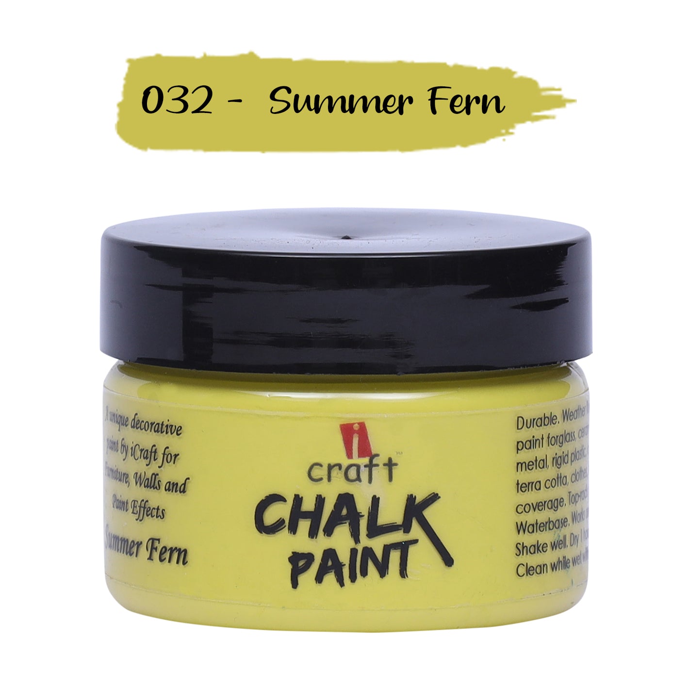 iCraft Premium Chalk Paint - Smooth, Creamy & Non-Toxic - Ideal for DIY & Resin Projects-50ml Summer Fern