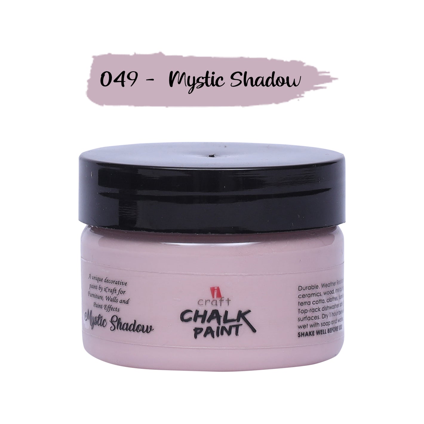 iCraft Premium Chalk Paint - Smooth, Creamy & Non-Toxic - Ideal for DIY & Resin Projects-50ml Mystic Shadow