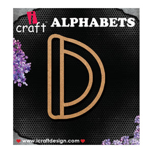 iCraft Wooden Outline Alphabets- D