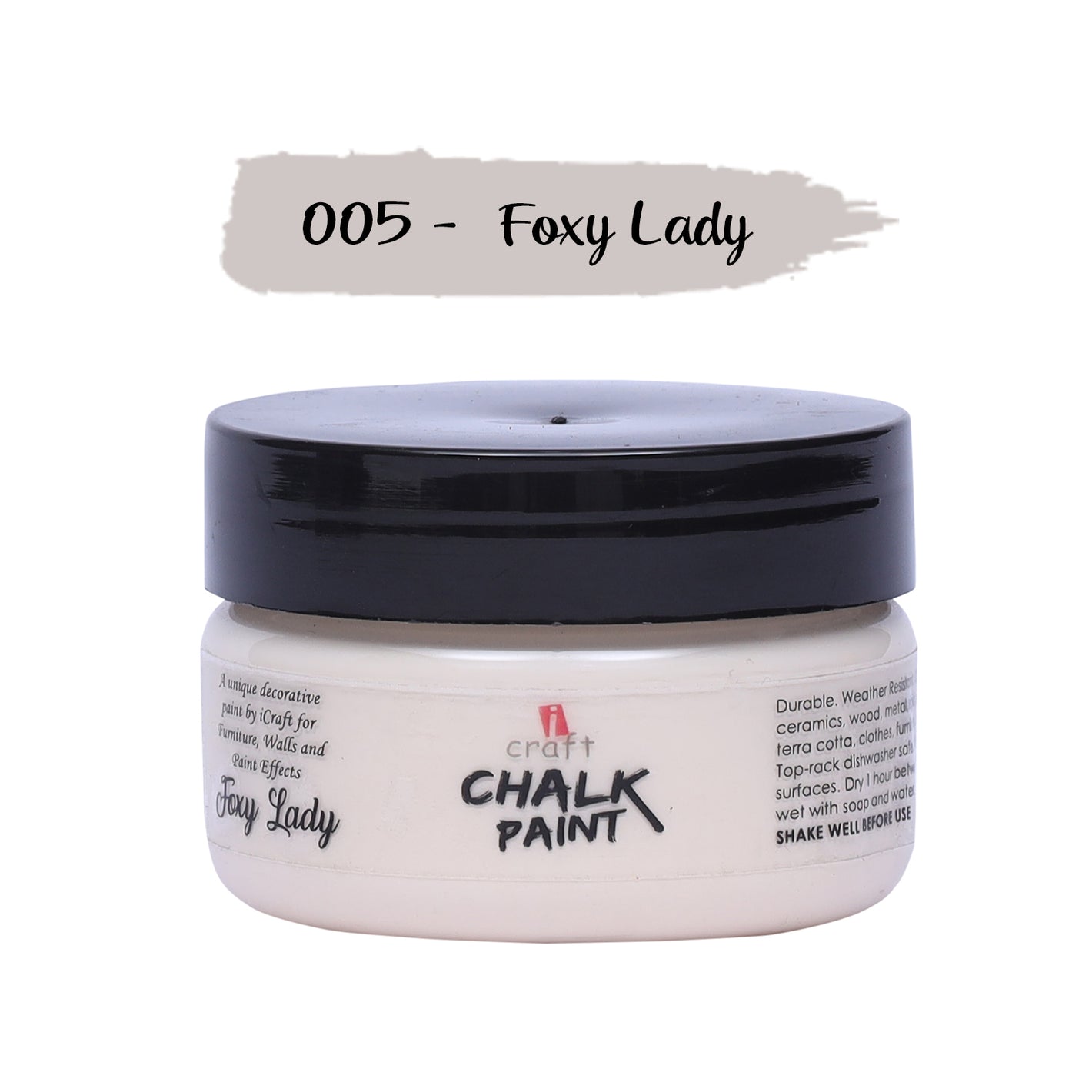 iCraft Premium Chalk Paint - Smooth, Creamy & Non-Toxic - Ideal for DIY & Resin Projects-50ml Foxy Lady