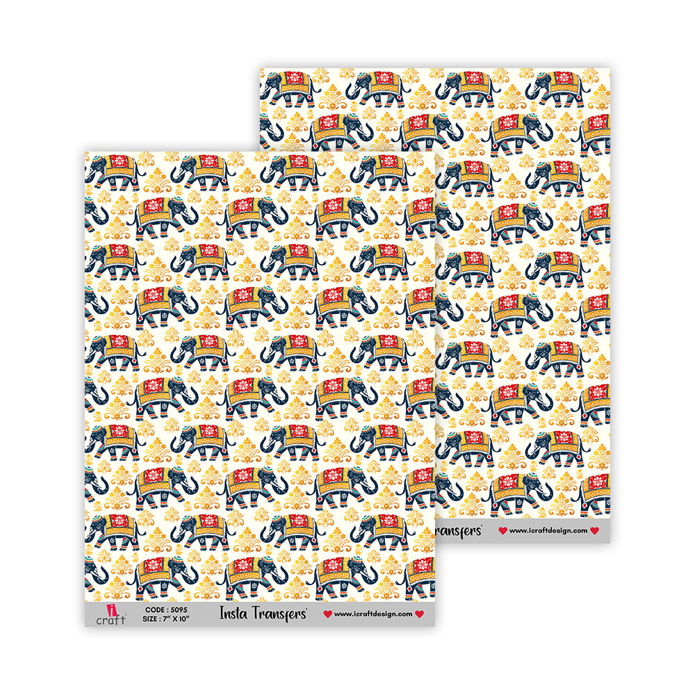 iCraft Water Transfer Stickers- Best use for Resin, Fabric, Plastic, MDF & Glass - Decorative Decals in Floral, Quotes & More (7" x 10")-5095