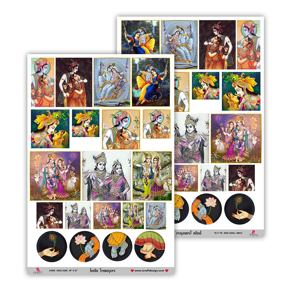 iCraft Water Transfer Stickers- Best use for Resin, Fabric, Plastic, MDF & Glass - Decorative Decals in Floral, Quotes & More (10" x 15")-6032