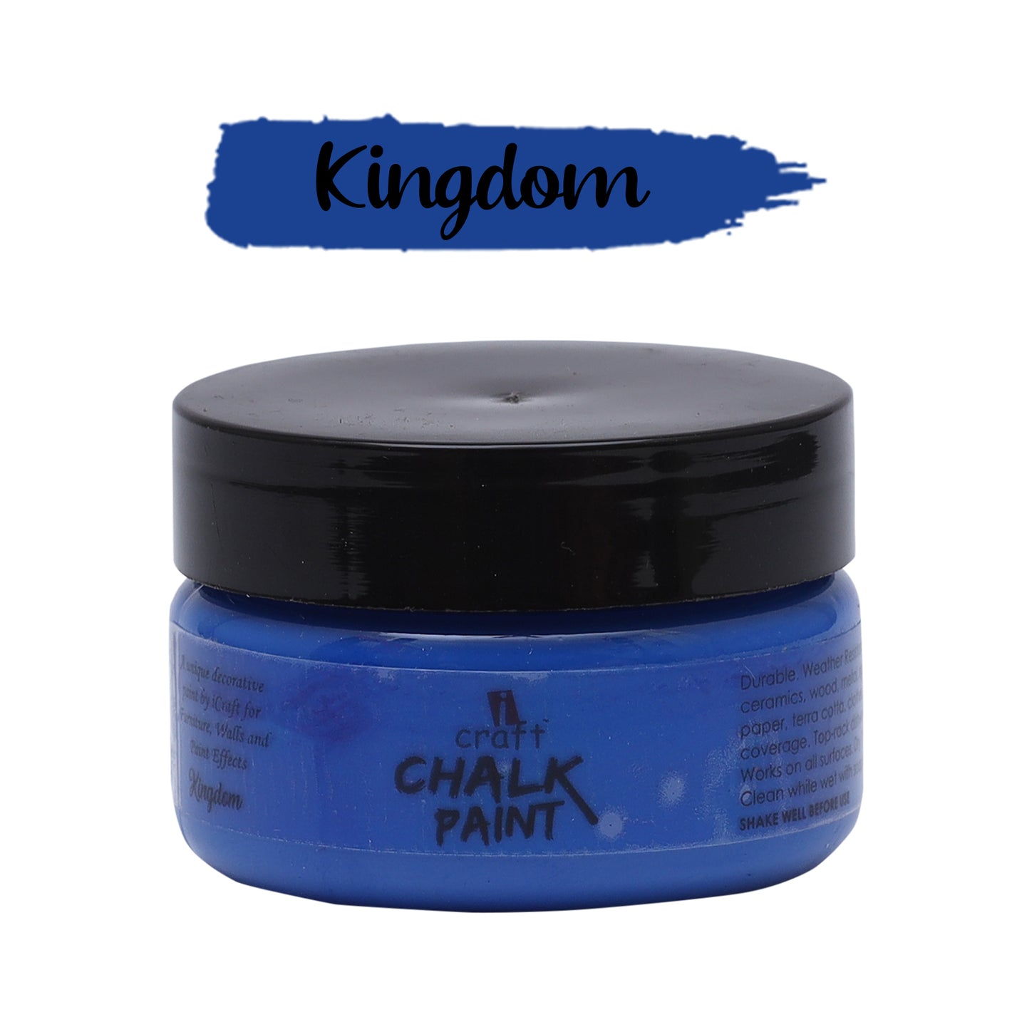 iCraft Premium Chalk Paint - Smooth, Creamy & Non-Toxic - Ideal for DIY & Resin Projects-100 ml Kingdom