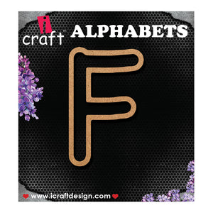 iCraft Wooden Outline Alphabets- F