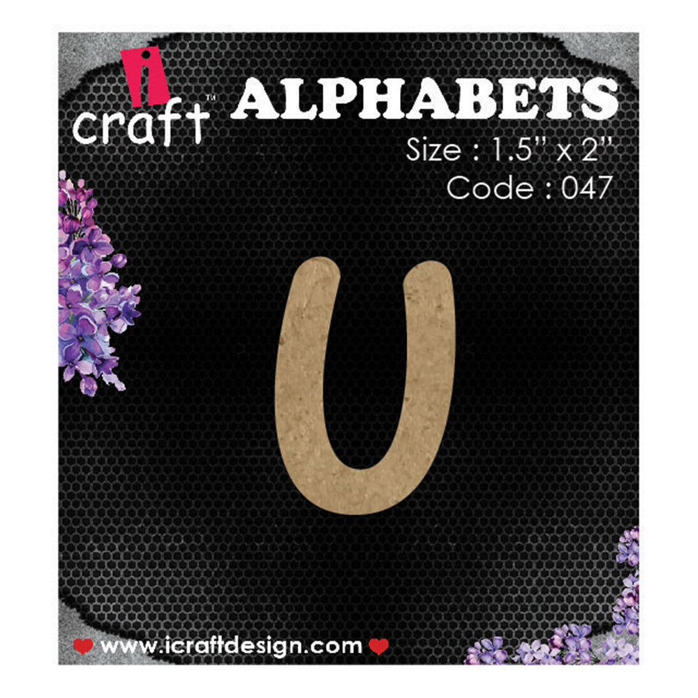 iCraft Wooden Alphabets-Lowercase U
