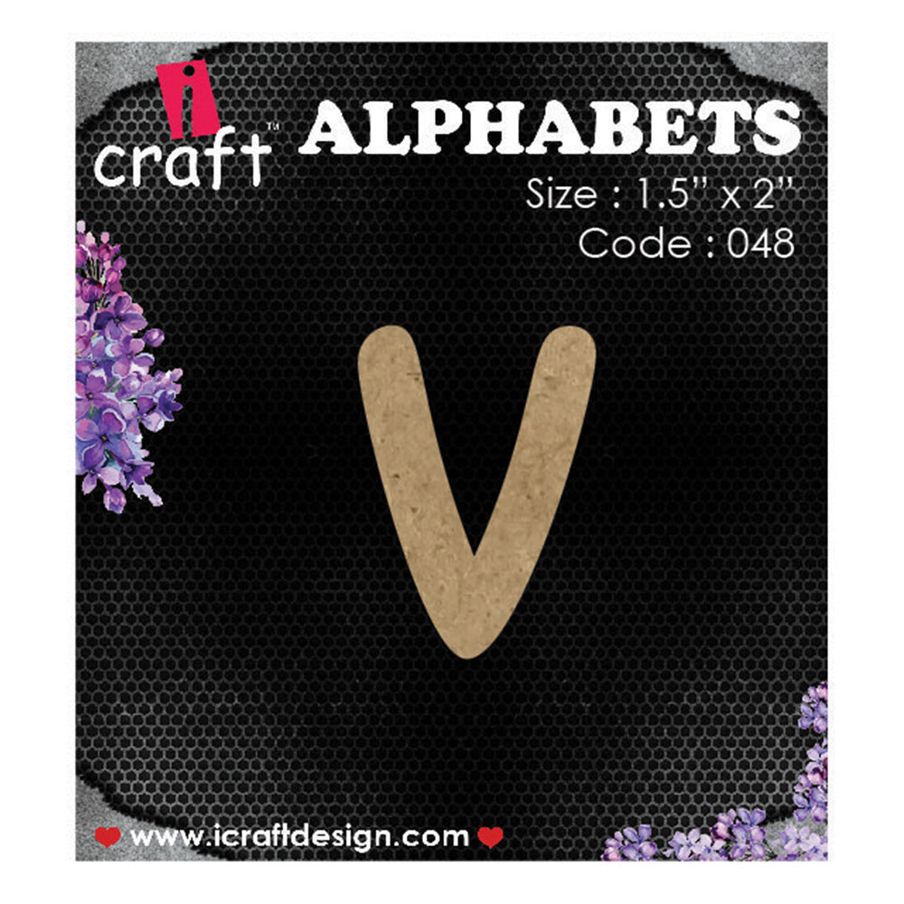 iCraft Wooden Alphabets-Lowercase V