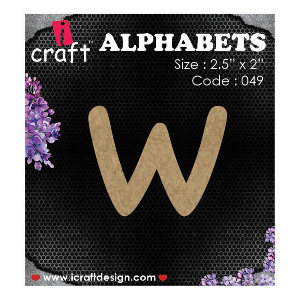 iCraft Wooden Alphabets-Lowercase W