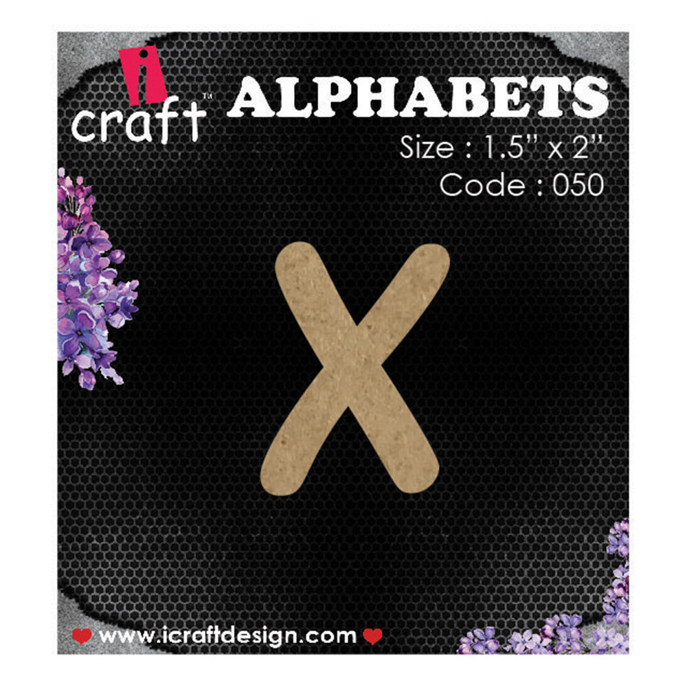 iCraft Wooden Alphabets-Lowercase X