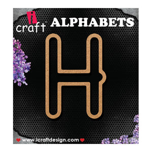 iCraft Wooden Outline Alphabets- H