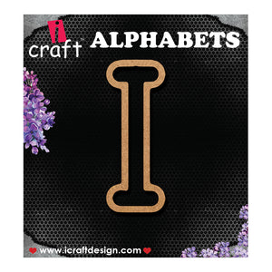 iCraft Wooden Outline Alphabets- I