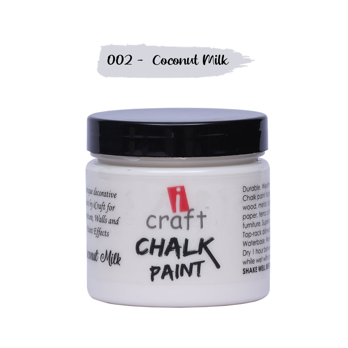 iCraft Premium Chalk Paint - Smooth, Creamy & Non-Toxic - Ideal for DIY & Resin Projects-250ml Coconut Milk