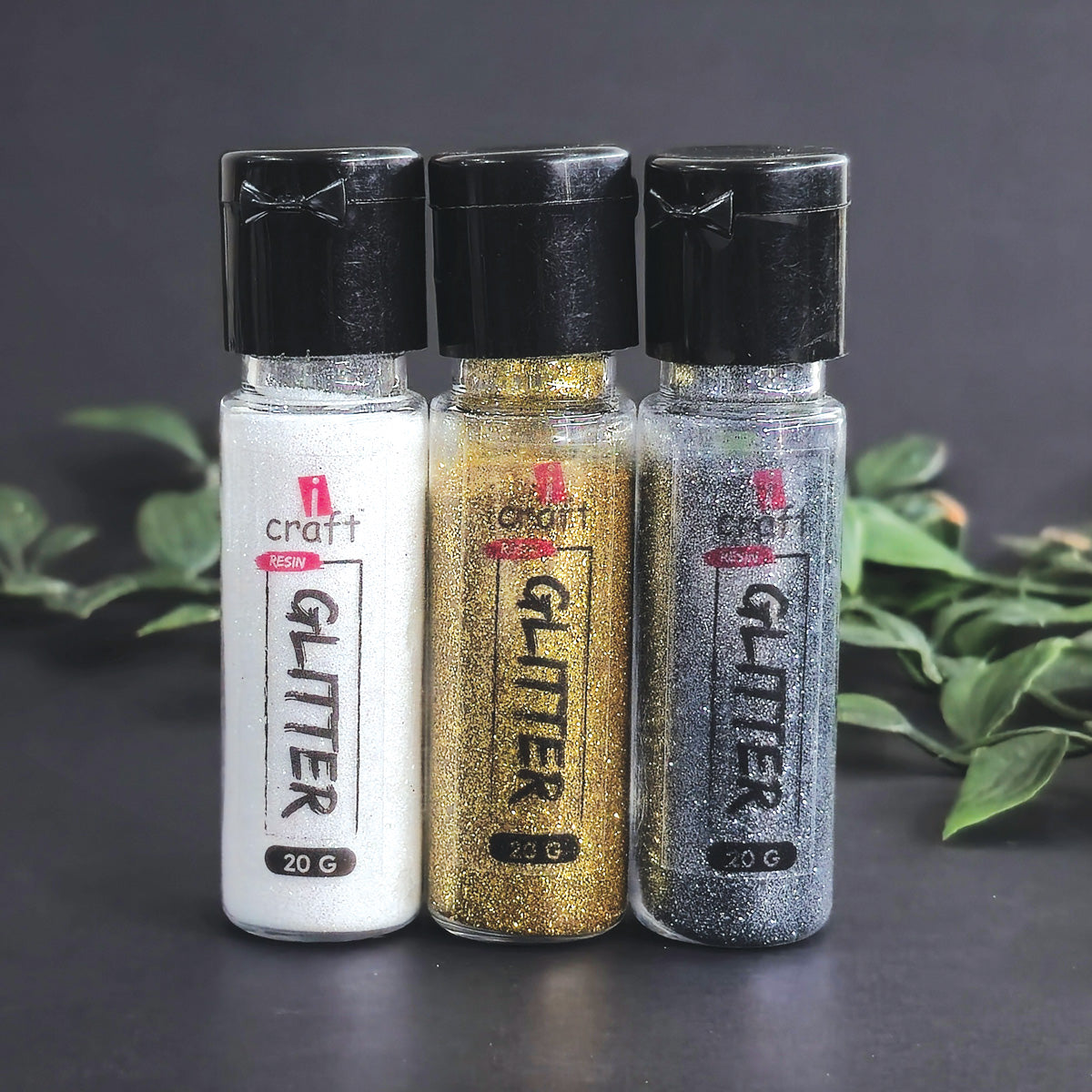 iCraft Glitter Pack: Add Sparkly Dimension to Your Art and Craft Projects Combo 6