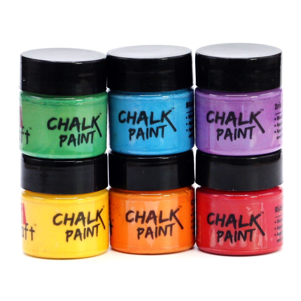 icraft Chalk Paint Mini Starter Pack Set Of 6-Primary Shades