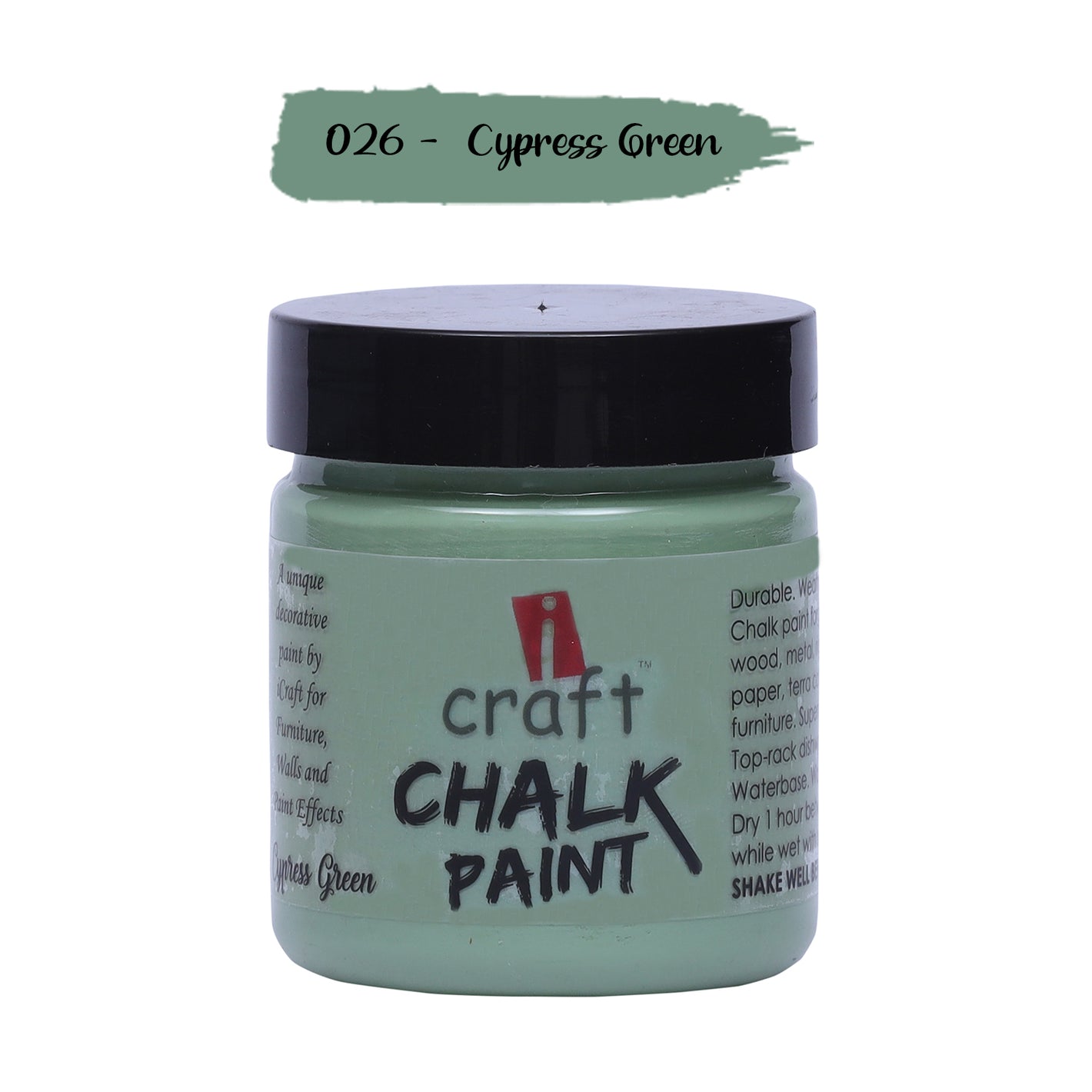 iCraft Premium Chalk Paint - Smooth, Creamy & Non-Toxic - Ideal for DIY & Resin Projects-100ml  Cypress Green