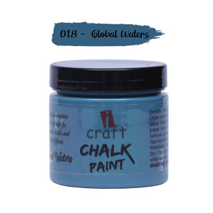 iCraft Premium Chalk Paint - Smooth, Creamy & Non-Toxic - Ideal for DIY & Resin Projects-250ml Global Water