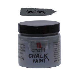iCraft Premium Chalk Paint - Smooth, Creamy & Non-Toxic - Ideal for DIY & Resin Projects-250ml Great Grey