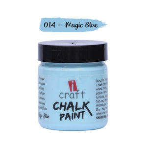 iCraft Premium Chalk Paint - Smooth, Creamy & Non-Toxic - Ideal for DIY & Resin Projects-100ml Magic Blue