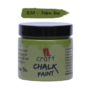 iCraft Premium Chalk Paint - Smooth, Creamy & Non-Toxic - Ideal for DIY & Resin Projects-250ml Palm Tree