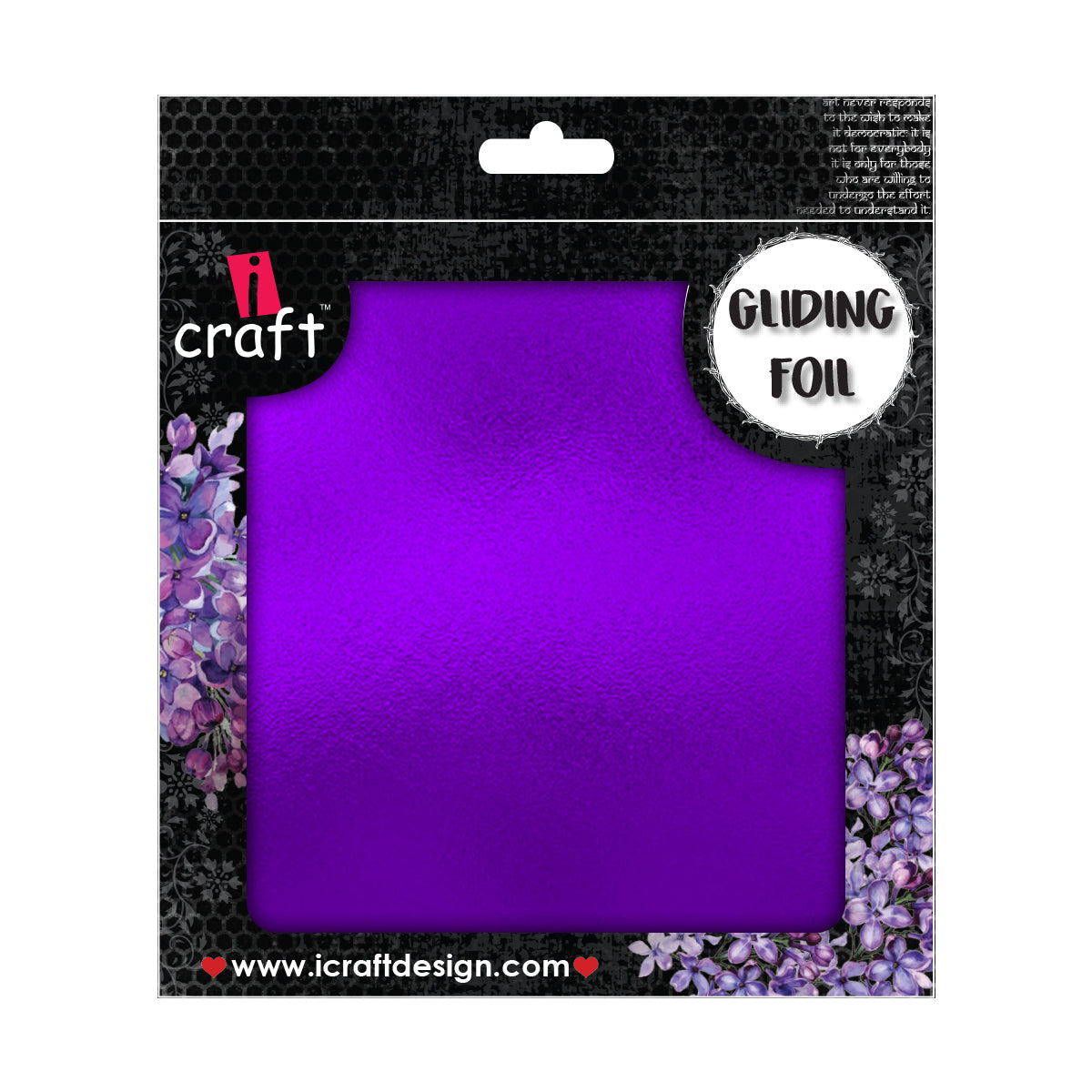 iCraft Gliding Foil - Purple - 3x3 inches - 25 sheets | Add a Touch of iCraft Gliding Foil - Purple - 3x3 inches - 25 sheets | Add a Touch of