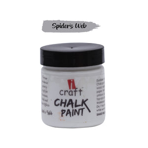 iCraft Premium Chalk Paint - Smooth, Creamy & Non-Toxic - Ideal for DIY & Resin Projects-100ml  Spider Web