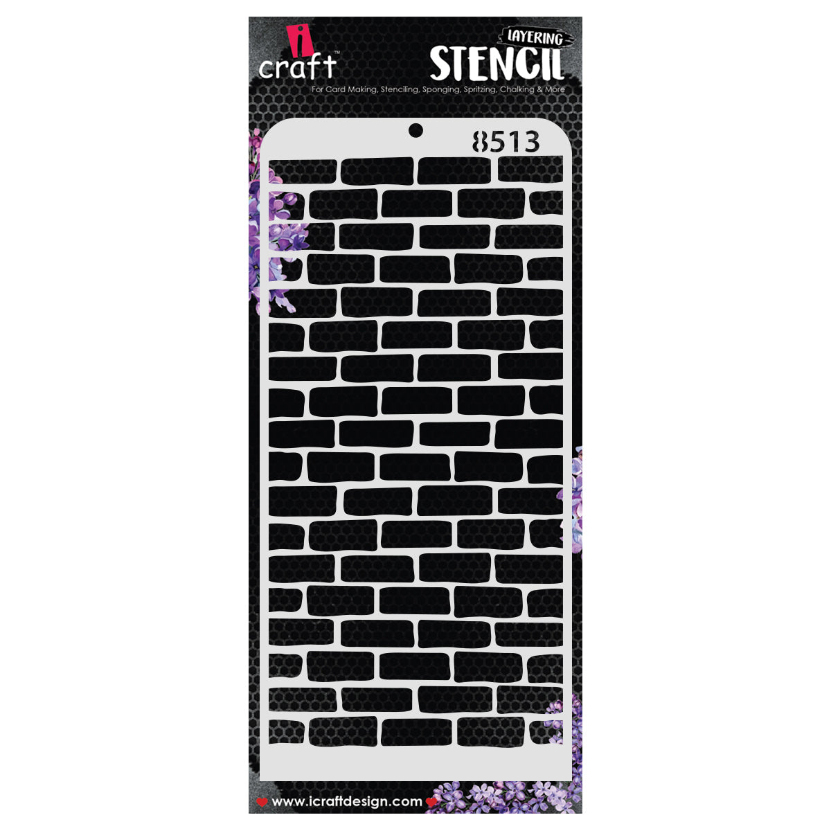 iCraft Multi-Surface Stencils - Perfect for Walls, DIY & Resin Art Projects | Reusable | Layering 4" x 8" Stencil-8513
