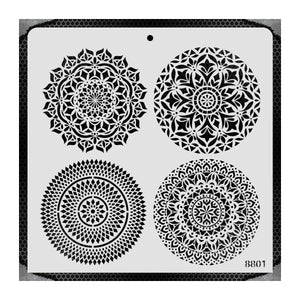iCraft Multi-Surface Stencils - Perfect for Walls, DIY & Resin Art Projects | Reusable |12" x 12" Stencil-8801