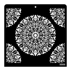 iCraft Multi-Surface Stencils - Perfect for Walls, DIY & Resin Art Projects | Reusable |12" x 12" Stencil-8808