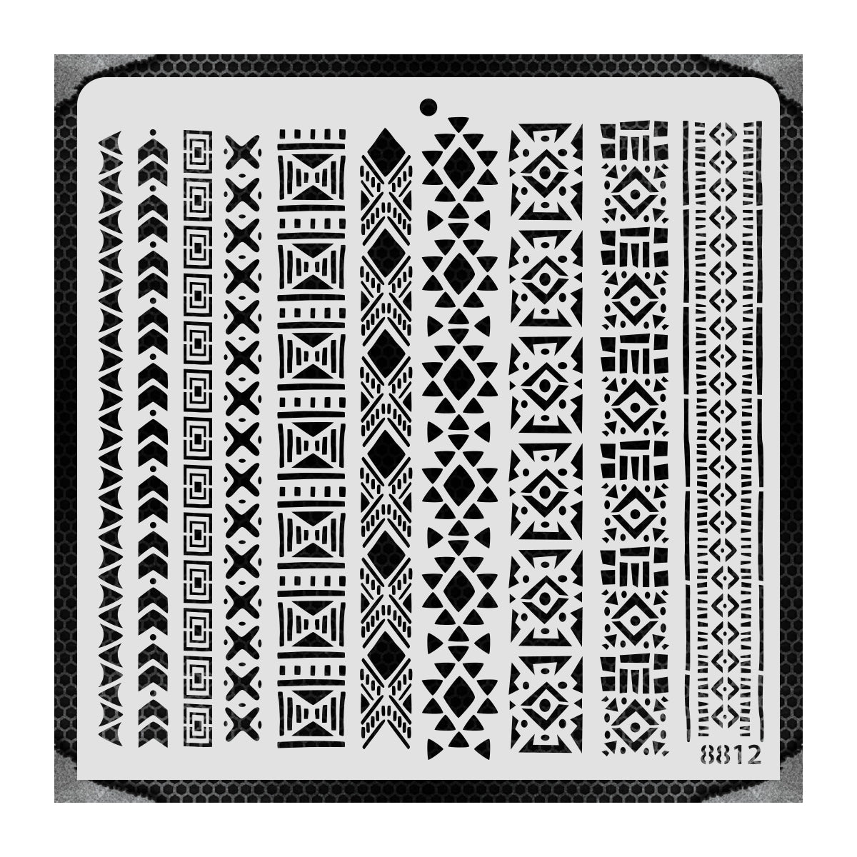 iCraft Multi-Surface Stencils - Perfect for Walls, DIY & Resin Art Projects | Reusable |12" x 12" Stencil-8812