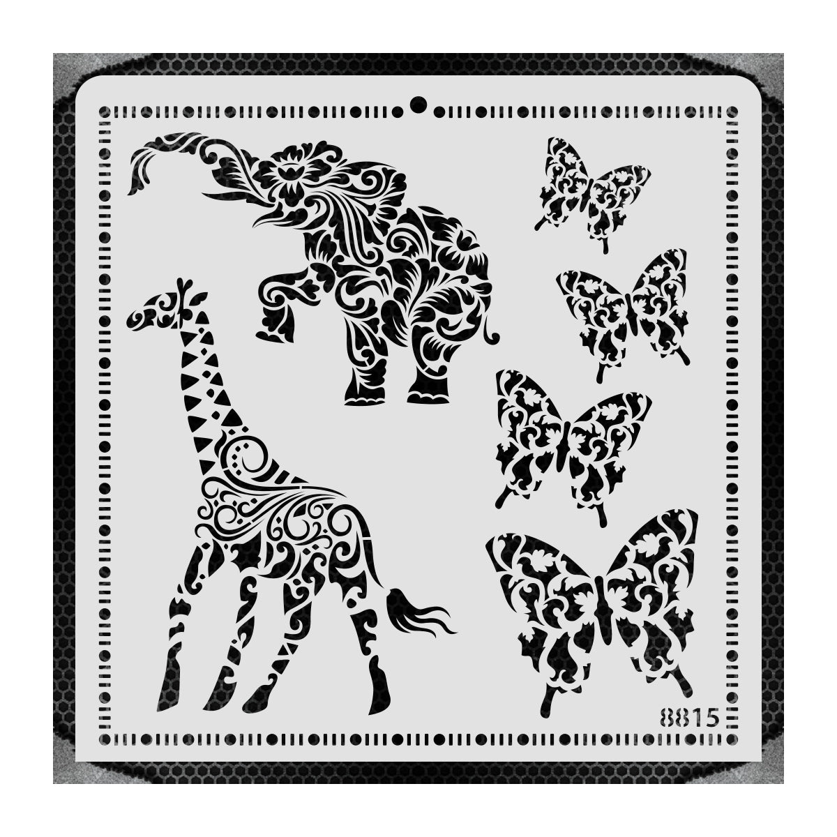 iCraft Multi-Surface Stencils - Perfect for Walls, DIY & Resin Art Projects | Reusable |12" x 12" Stencil-8815