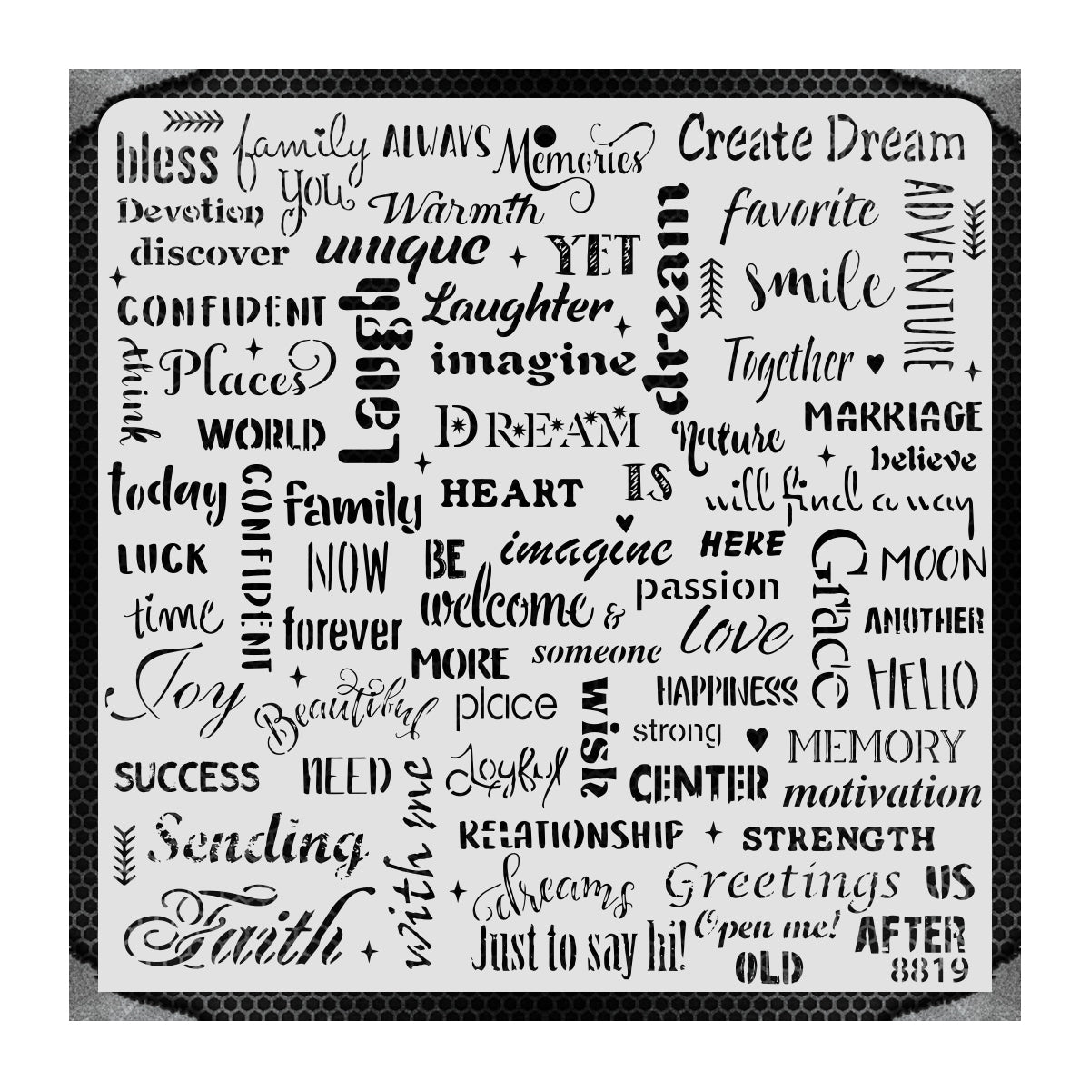iCraft Multi-Surface Stencils - Perfect for Walls, DIY & Resin Art Projects | Reusable |12" x 12" Stencil-8819